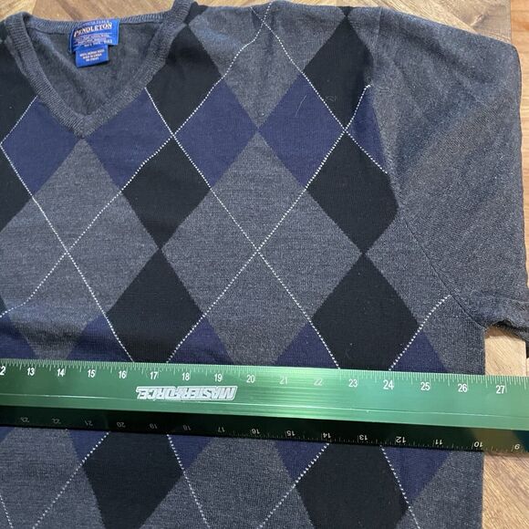 Pendleton Sweater Merino Wool Diamond Argyle Jumper Pullover Long Sleeve XXL - Picture 4 of 6